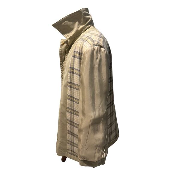 Vintage Escada Margaretha Ley Beige Trench Coat Made Germany 89-90 Plaid Lined - Picture 9 of 12